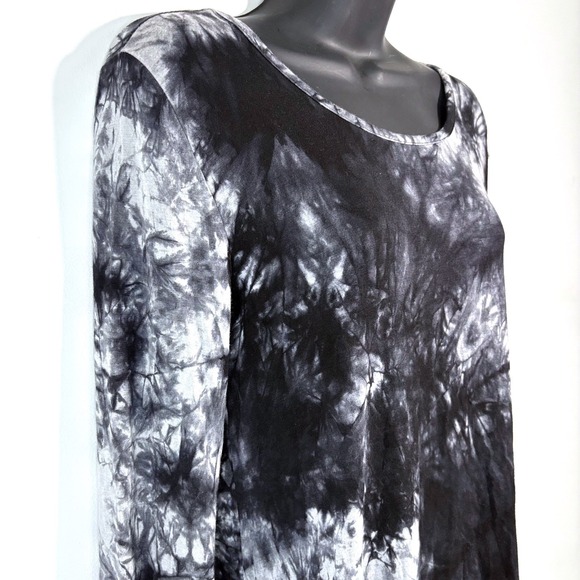 Black Gray Tie Dye Asymmetrical Indie Sleaze Dark Grunge Goth Fairygoth Witch - Picture 4 of 14